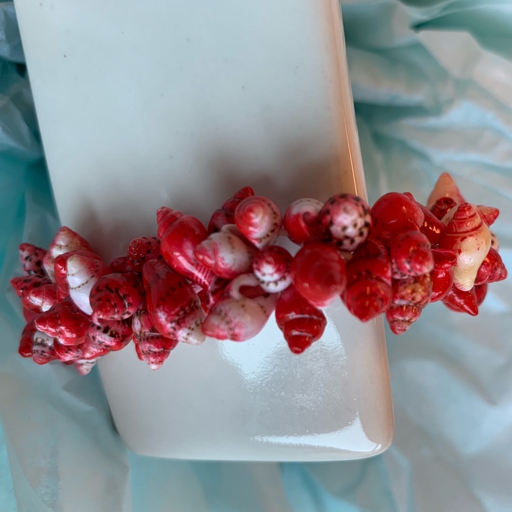 ๐โฑ๐โฑ Red real Shell bracelet - Picture 2 of 7